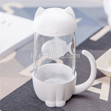 Fashion Style Glass Cup dengan Infuser dan Lid